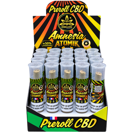Pre Roll Amnesia Atomik - Rebellion CBD | Cône pré-roulé 1 g