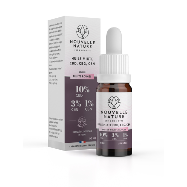 Huille CBD CBG CBN Fruits Rouges 10ml
