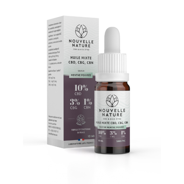 Huile CBD CBG CBN Menthe Poivrée 10ml