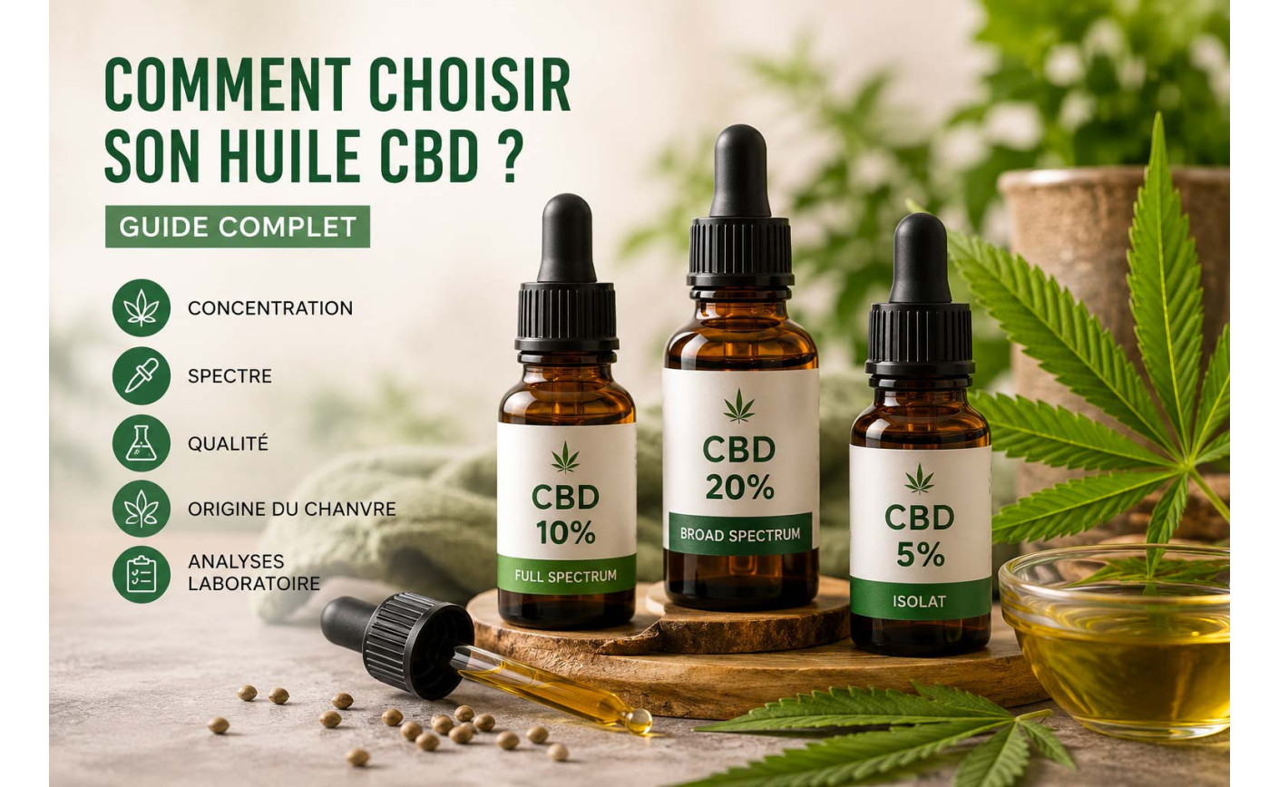 Comment choisir son huile CBD ? Guide complet